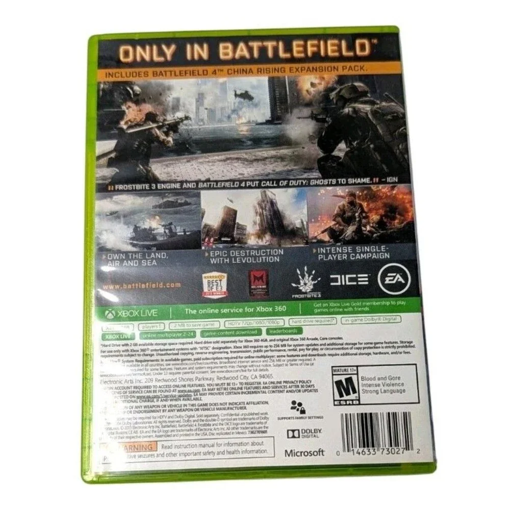 Battlefield 4 Xbox 360 Video Game Complete 2 Disc Set Inserts Original Case CIB